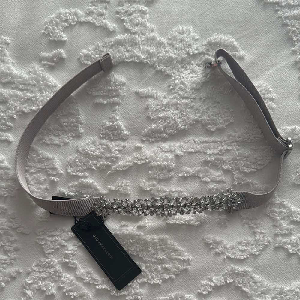 BCBG Gray Embellished Women's Belt
NWT